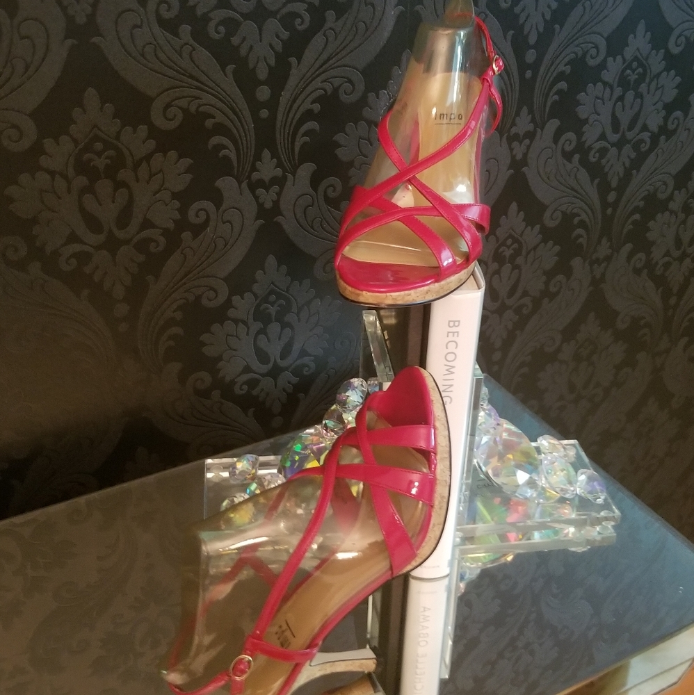 Impo Red Patent Leather Sandals